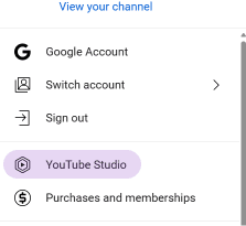 YouTube studio